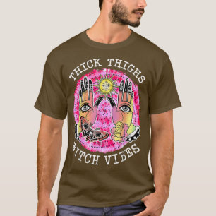 Tjock Thighs Witch Vibes Halloween Witch Hex T Shirt