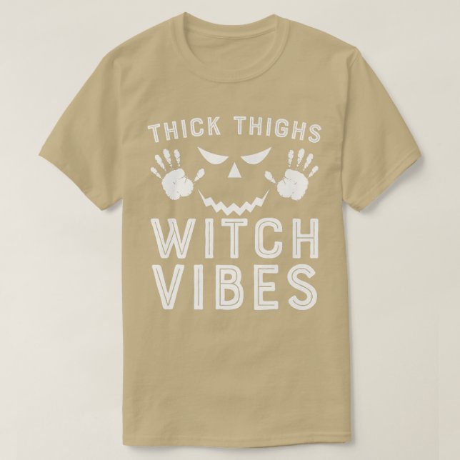 Tjock Thighs Witch Vibes Premium T-Shirt (Design framsida)