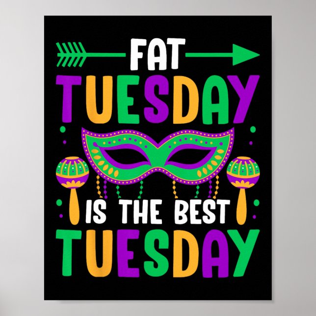 Tjock tisdag är den bästa tisdagen poster (Framsidan)