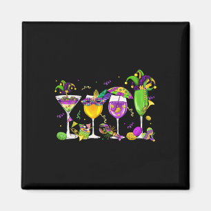Tjock Tisdag Mardi Gras Vin Gles Drink Carnival Me Magnet