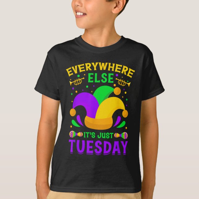 Tjock Tisdagar - överallt annars är det bara tisda T Shirt (Framsida)