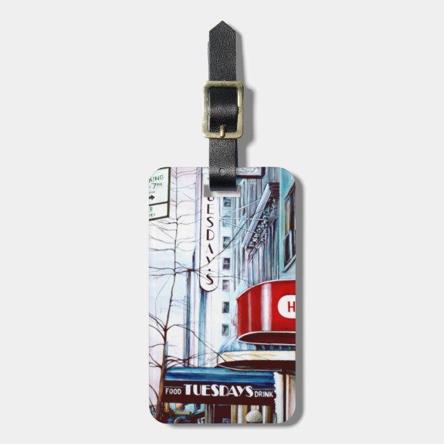 Tjock Tisdagens Kväll Luggage Tag Bagagebricka (Vertikal Framsida)