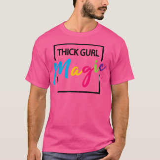 Tjock Tjej Magi Söt Plus Size Grafisk T Shirt