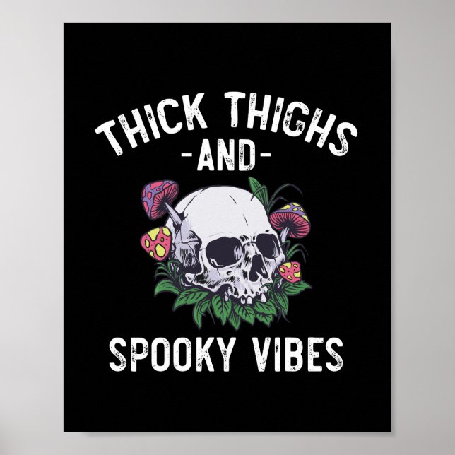 Tjock tjock tjock tjock och taloky Vibes Halloween Poster (Framsidan)