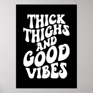 Tjock tjughs God Vibes, Body Positivity, Gym Poster