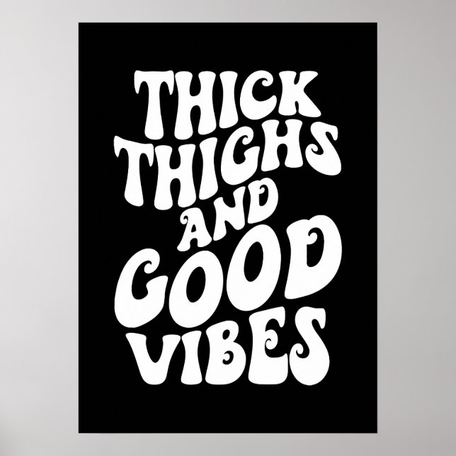 Tjock tjughs God Vibes, Body Positivity, Gym Poster (Framsidan)