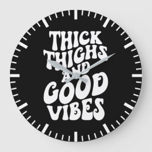 Tjock tjughs God Vibes, Body Positivity, Gym Stor Klocka