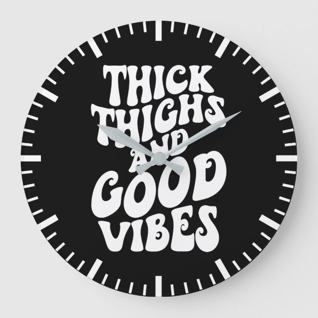 Tjock tjughs God Vibes, Body Positivity, Gym Stor Klocka (Framsida)