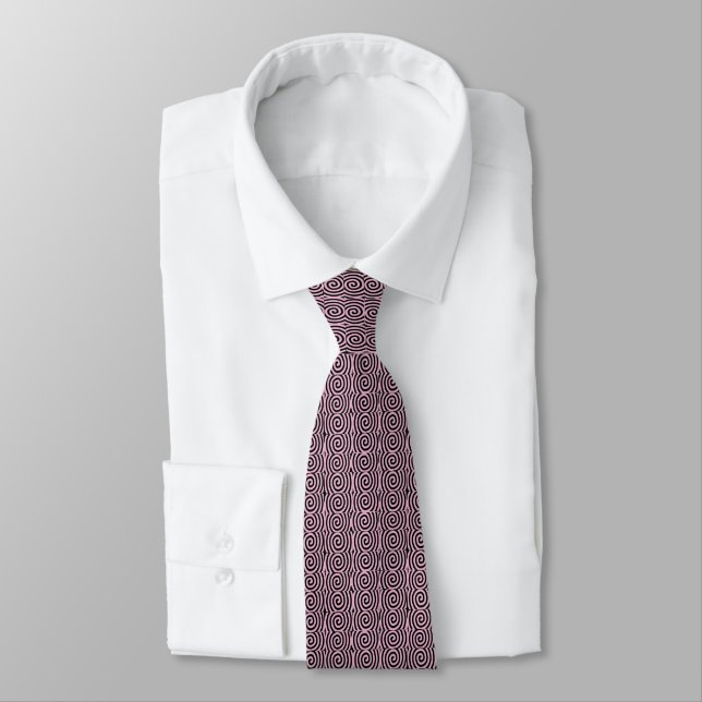Tjock trål rosa necktie slips (Bunden)