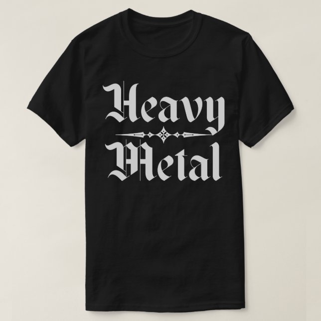 Tjock typografi av metall t shirt (Design framsida)