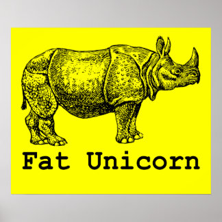 Tjock Unicorn Poster