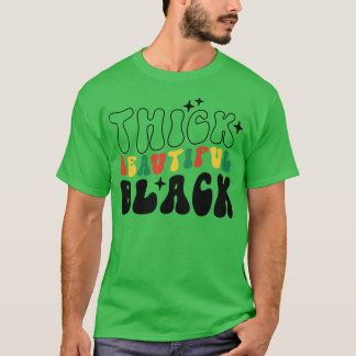 Tjock, vacker svart flicka, svart historik Mon T Shirt