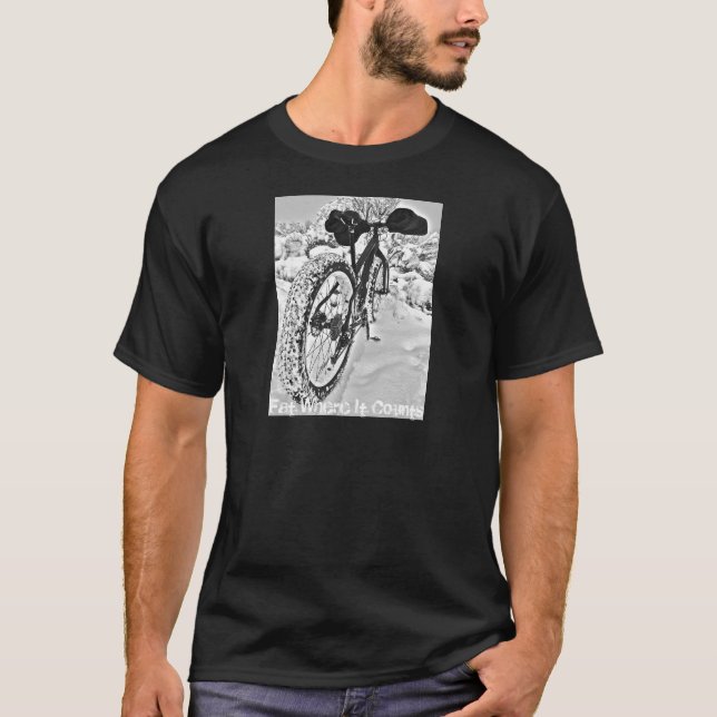 Tjock var det räknar T-tröja för biker T Shirt (Framsida)