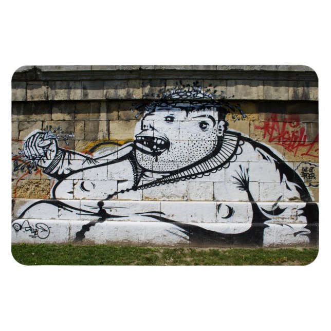 Tjock White Man Magnet (Horisontell)