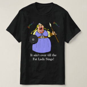 Tjocka damen sjunger t shirt
