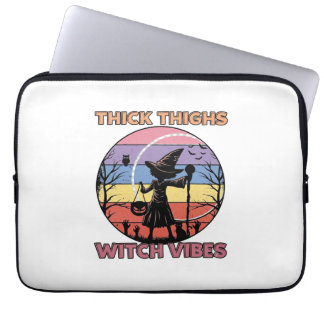 Tjocka lår Häxstämning Halloween Pumpa Silhuett Laptop Fodral
