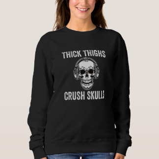 Tjocka lår krossar skallar Gymmotivation ben dag T Shirt
