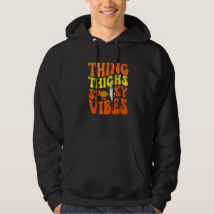 Tjocka lår Kusliga stämningar Spökskalle Halloween Hoodie