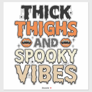 Tjocka lår och kusliga stämningar Halloween-design Klistermärken