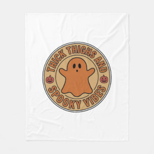 Tjocka lår och läskiga stämningar Ghost Halloween  Fleecefilt