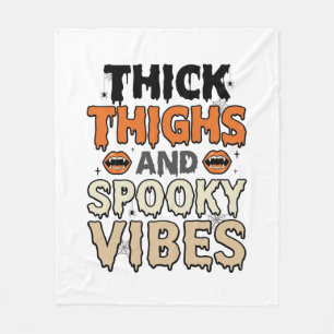 Tjocka lår och läskiga stämningar Halloween-design Fleecefilt