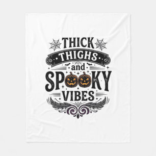 Tjocka lår Skumma vibbar Halloween-tröja Design_1 Fleecefilt