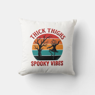Tjocka lår Skumma vibbar Halloween-tröja Design_1 Kudde