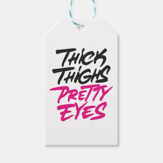 Tjocka lårar söt öga presentetikett (Framsidan)