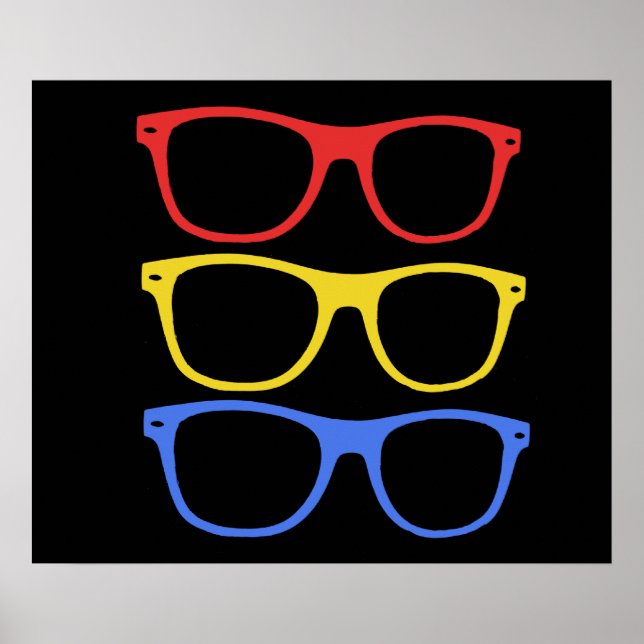 tjocka rimmade glasögon poster (Framsidan)