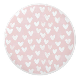 Tjocka rosa, vita hjärtan knopp