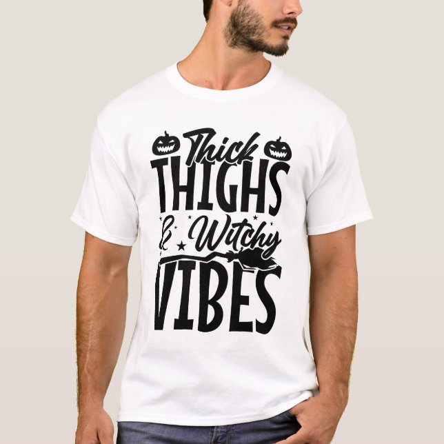 tjocka saker halloween t-shirt (Framsida)