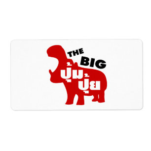 TJOCKEN BIG PUM-PUI-frasen i Thai Language Fraktsedel