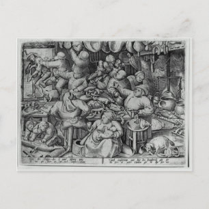 Tjocken Kitchen av Pieter Bruegel den äldre Vykort