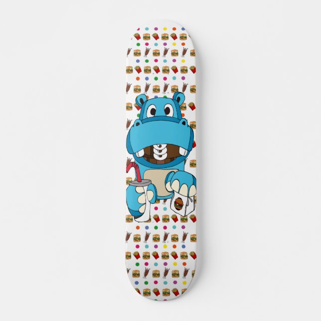 Tjockis flodhästen skateboard bräda 20,5 cm (Framsida)
