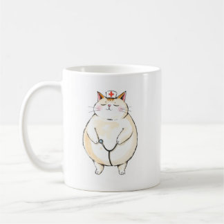 Tjockis Kattrörmok - Roligt Present För Sjuksköter Kaffemugg