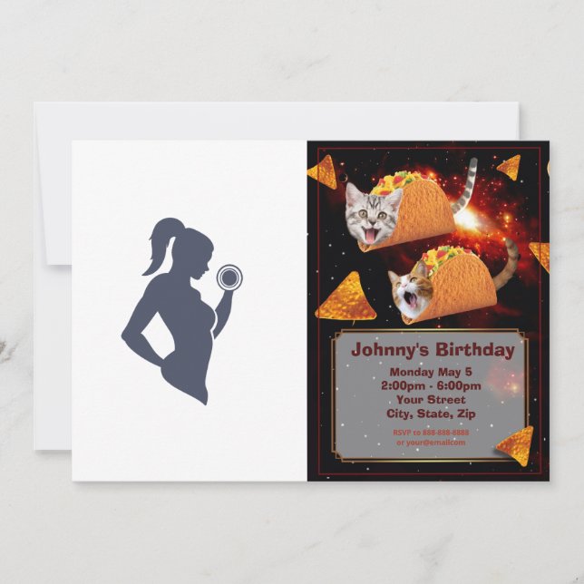 Tjocklek med träningsmaskin inbjudningar (Framsida)