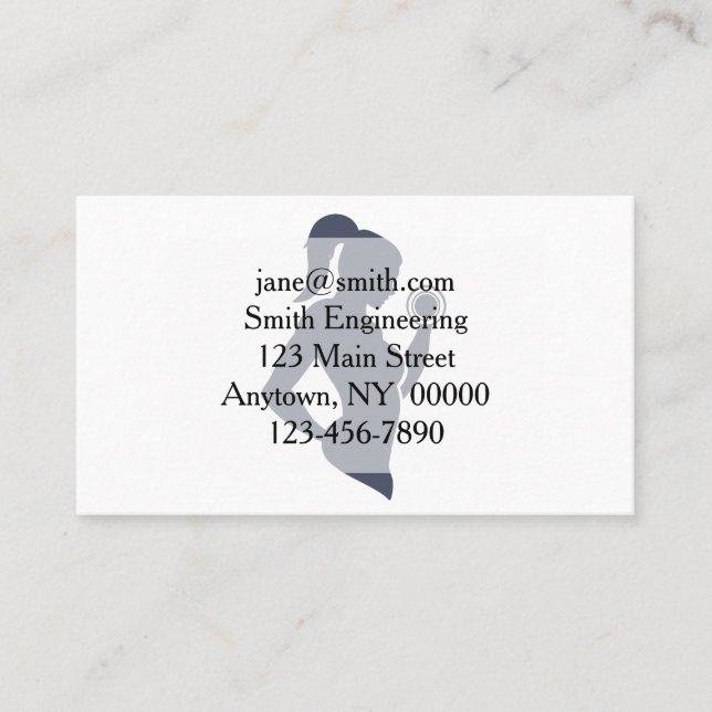 Tjocklek med träningsmaskin visitkort (Framsida)