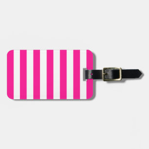 Tjockt Lodrät Rand djup Rosa och vit strimlad Bagagebricka
