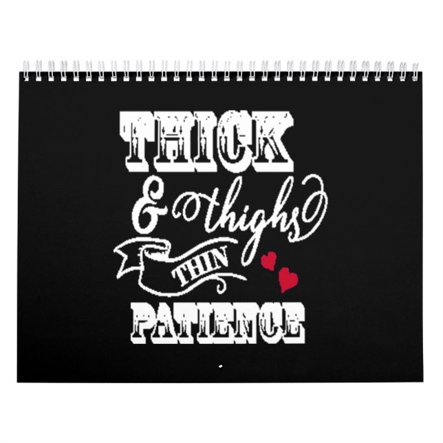 tjockt och lårtjockt tålamod kalender (Omslag)