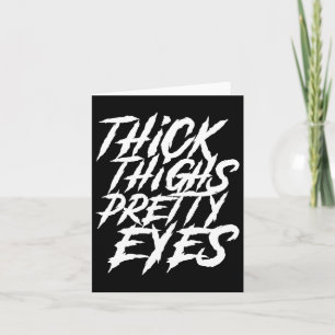 Tjockt Thighs Söt Ögon Funny Gym Girly Girl Leg Kort