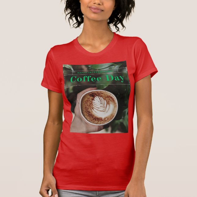 Tjordeformering av den moderna Internationell-kaff T Shirt (Framsida)