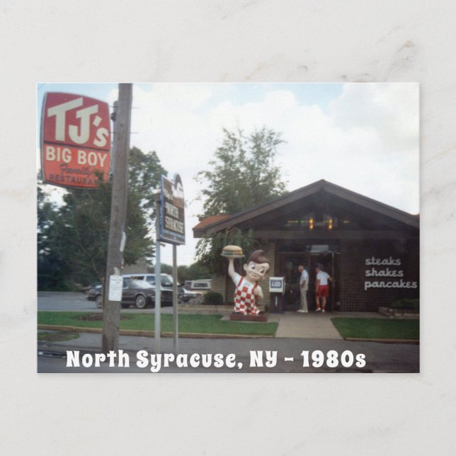 TJ's Big Boy North Syracuse 1980-talet Vykort (Framsida)