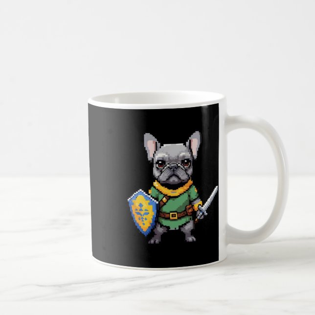 Tjud av Fransk som retro-videospelstecken Kaffemugg (Höger)