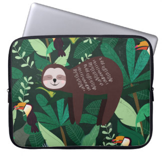 Tjud i den tropiska grönten mönster laptop fodral