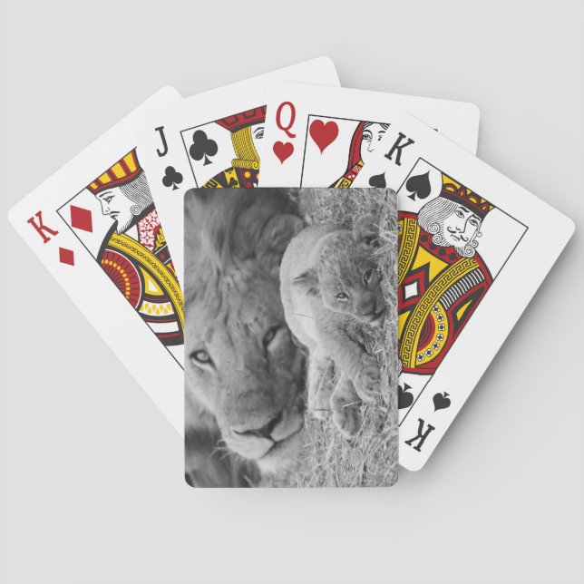 Tjud Lejona Unge med Far Casinokort (Baksidan)