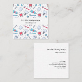 Tjud och Verktyg Dental Mönster Fyrkantigt Visitkort