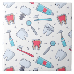 Tjud och Verktyg Dental Mönster Kakelplatta