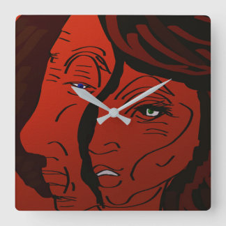 Tjugårsjubileum  fyrkantig klocka