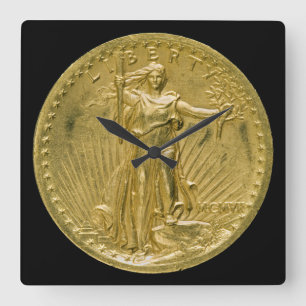 Tjugo dollar Guld Biet Liberty Sculpture 1907 Fyrkantig Klocka