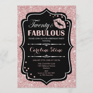 Tjugo Fabulous Ro Guld Black Inbjudningar